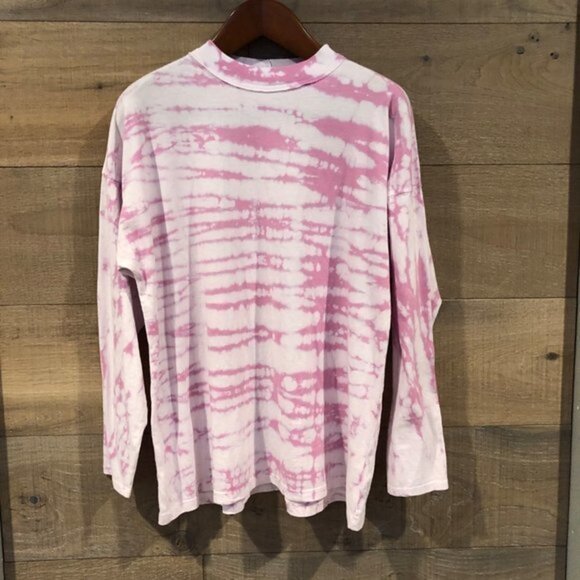 NWOT WE THE FREE Be Free Tie Dye Oversize Long Sleeve T-Shirt Size S - Picture 4 of 8